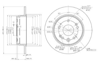 FREN DISK ARKA DUZ 282-6 ( HONDA: CR-V 01 - 06 ) resmi