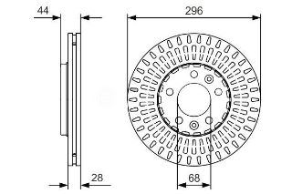 FREN DISK ON HAVA KANALLI 296-5 ( RENAULT: TRAFIC III 14 -  / OPEL: VIVARO B 14 - ) resmi