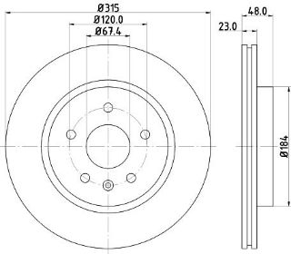 FREN DISK ARKA HAVA KANALLI 315-5 ( OPEL: INSIGNIA 08 -  ) resmi