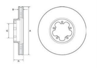 FREN DISK ON HAVA KANALLI 308-5 ( FORD: TRANSIT  V363 14 -  )CIFT TEKER resmi