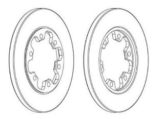 FREN DISK ARKA DUZ 308-6 ( FORD:  TRANSIT  V363 14 -  )CIFT TEKER resmi