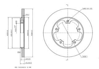 FREN DISK ARKA DUZ 308-5 ( FORD:  TRANSIT  V363 13 -  )TEK TEKER resmi