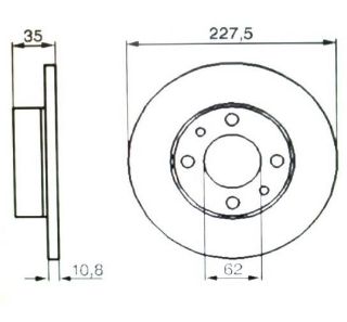 FREN DISK ON DUZ 240-4 ( FIAT: M131 DOGAN SLX  00 -  ) resmi