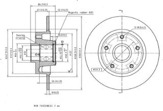 FREN DISKI ARKA RULMANLI CLIO IV STANDART SASI SCENIC III MEGANE III SW resmi