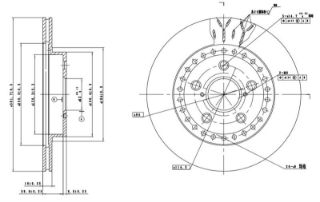 FREN DISKI ON HAVALI-(302-5)-(TOYOTA: RAV4 96>00 "2.0" ) resmi