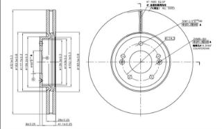 FREN DISK ON HAVALI-(321-5)-(HYUNDAI: SANTAFE 06> ) resmi