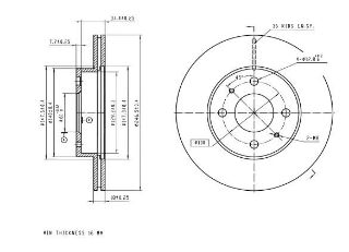 FREN DISK ON HAVA KANALLI 247-4 ( NISSAN: ALMERA 95 - 00 ) resmi