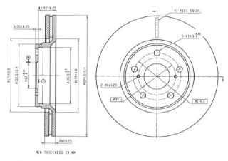 FREN DISK ON HAVA KANALLI 295-5 ( TOYOTA: AVENSIS VERSO 09 - 14 ) resmi