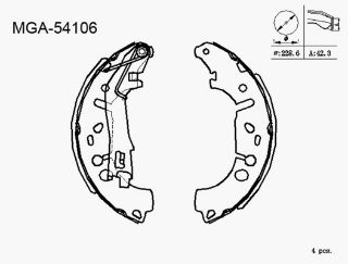 KAMPANA BALATA LEVYELI  ( FIAT: LINEA GRANDE PUNTO  05 -  / PEUGEOT: BIPPER  - ) resmi