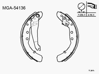KAMPANA BALATA-230×40  (VW CADDY 83-03  PASSAT 88-97  AUDI A100 77-93) resmi