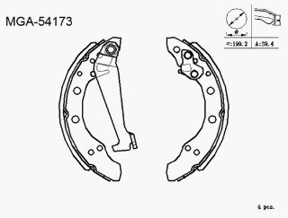 KAMPANA-EL FREN BALATASI-200×40  (VW POL4 95-18  SEAT IBIZA 02-17  SKODA FABIA 00-14) resmi