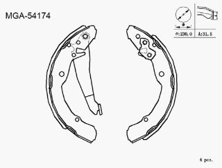KAMPANA BALATA-230×32  (VW CADDY 96-03  SKODA OCTAVIA 01-11) resmi