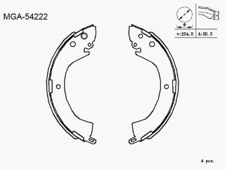 KAMPANA BALATA ( MITSUBISHI: L200 2WD 00 - 05) K6715 resmi