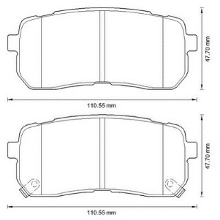BALATA FREN ARKA-(HYUNDAI: STAREX-H1 08>12/IX55 11>12/KIA: CARNIVAL 09>12 ) resmi