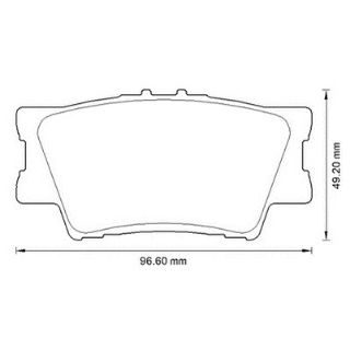 BALATA FREN ARKA-(TOYOTA: RAV4 06>11/CAMRY 06>11 ) resmi