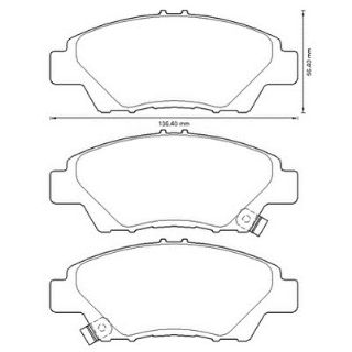 BALATA FREN ON - ( HONDA : JAZZ 09>12 / CITY 10>12 / CRZ 11>12 ) resmi