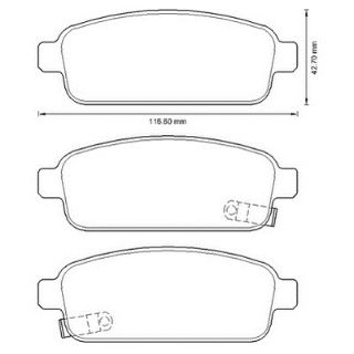 BALATA FREN ARKA-(CHEVROLET: CRUZE 09>12/OPEL ASTRA J  09>13/ MOKKA 12>13 ) (15-16 JANT) resmi