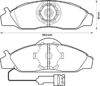 BALATA FREN ON-(SSANGYONG: KORANDO 99>06/MUSSO 97>06  ) resmi