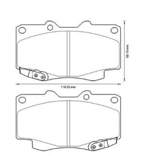 BALATA FREN ON-(TOYOTA: HILUX-VIGO 06>11 "4WD" ) resmi