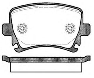 ARKA FREN BALATASI-KABLOSUZ-  (VW CADDY 04-11  GOLF 04-14  AUDI A3 04-13  SEAT LEON 06-13  SKODA OCTAVIA 04-13) resmi