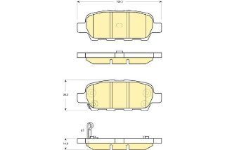 BALATA FREN ARKA-(NISSAN: QASHQAI 07>11/ XTRAIL 00> / JUKE 10>> / INFINITI EX35 08>>/ G37 10>> / FX35 03>08 / RENAULT: KOLEOS 2.0DCI 2008- ) resmi