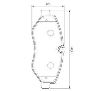 ON FREN BALATASI-TEK TEKER-  (VW CRAFTER 06-16  MERCEDES SPRINTER 06-16 / SPRINTER 2017-- W907 / W447 VITO ) TEK FİŞLİ resmi