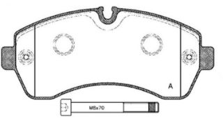 ON FREN BALATASI-CIFT TEKER-  (VW CRAFTER 06-16  MERCEDES SPRINTER 06-16 SPRINTER 2017-- W907 ) resmi