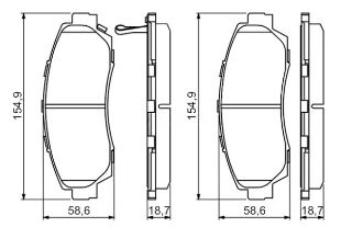 BALATA FREN ON-(HONDA: CRV 07>12 "DIZEL"  ) resmi