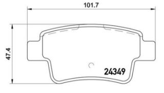 FREN BALATASI ARKA ( FIAT: GRANDE PUNTO 10/ 05-/ OPEL: CORSA D 1.7 CDTI 06- ) resmi