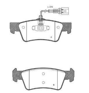ARKA FREN BALATASI-KABLO 310MM (VW TRANSPORTER 03-08) resmi