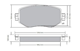 DISK BALATA ON - ( RENAULT : MEGANE IV 1.2 TCE - 1.6 TCE - 1.5DCI - 1.6 DCI ) resmi