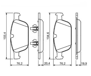 ON FREN BALATASI (VOLVO: XC60-XC90 (09-16) 17   (CIFT PISTONLU) resmi