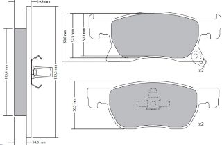 BALATA FREN ON "15 JANT" - ( OPEL : ASTRA K 1.0 1.4 1.6 1.6 CDTI ) resmi