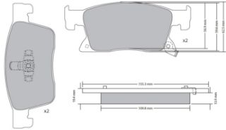 BALATA FREN ÖN "16 JANT" - ( OPEL : ASTRA K 1.0 1.4 1.6 1.6 CDTI ) resmi