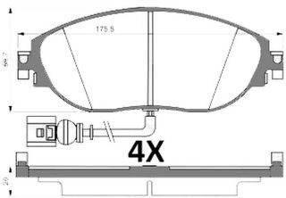 ON FREN BALATASI (VW PASSAT 11-15  SHARAN 11-  SEAT ALHAMBRA 11-) resmi