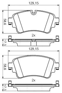 ARKA FREN BALATASI (DISK 300×12 AUDI A4 16-  A5 17-) (DISK 330×22 AUDI Q5 17-) resmi