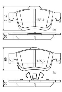 DISK BALATA ON (FIAT: 500L 1.4 1.4 LPG 1.6D MULTIJET 2013-) resmi