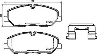 FREN BALATASI ON-(HYUNDAI : H350 Minibüs 2.5 CRDI / HYUNDAI : H350 Otobüs: 2.5 CRDI / ) resmi