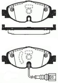 ON FREN BALATASI-KABLOLU- (VW CADDY 16-  GOLF 13-  T-ROC 18- AUDI A3 13-  SEAT LEON 13-  SKODA OCTAVIA 13-) "OZEL URETIM" resmi