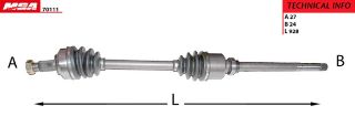 AKS KOMPLE MILLI SAG ABSSIZ ( FIAT : SCUDO PEUGEOT : EXPERT - 806 CITROEN : JUMPY 1.9D ) resmi