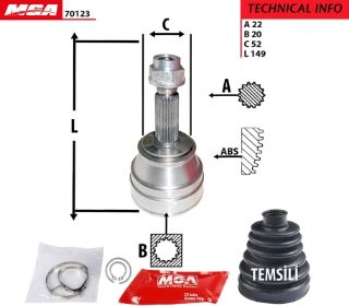 AKS KAFASI DIS - ( FIAT : PALIO 1.4 C514 SANZ ) 22×20×52 resmi