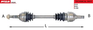 AKS KOMPLE SOL-(OPEL: ASTRA H 04>> "1.4-1.6"  )  (ESKI NO: 14-02200106 ) resmi