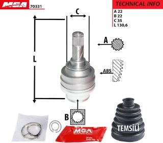 AKS KAFASI IC ( OPEL : ASTRA F 91-98 1.4I 1.6I CORSA B ) resmi