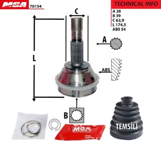 AKS KAFASI DIS - ( PEUGEOT : BOXER CITROEN : JUMPER FIAT : DUCATO 14Q ) 28×39×62.9 resmi