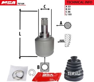 AKS KAFASI IC SAG-SOL MAFSALLI - ( FIAT : ALBEA PALIO 1.2 1.4 1.6 BENZINLI 03-07 ) resmi