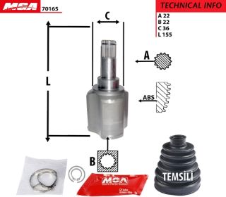 AKS KAFASI IC SOL  KIT KORUK MAFSALLI LALE FIAT: ALBEA 1.3  02-06 resmi