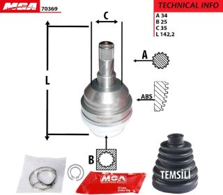 AKS KAFASI IC ( OPEL : VECTRA A VECTRA B 88-95 ) resmi