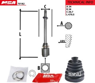 AKS KAFASI IC SAG MAFSALLI RULMANLI ( FIAT : DOBLO 1.9JTD ALBEA 1.3JTD 06-- FIORINO 1.3MTJ ) resmi