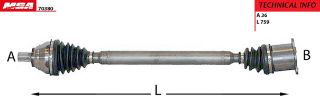 AKS KOMPLE SAĞ-(VW: PASSAT 2,0 TDI BKP OTOMATİK/CADDY 1,9 BLS/JETTA 1,9 TDI BXE  6 VİTES OTOMATİK) resmi