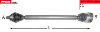 AKS KOMPLE SAG-(VW: GOLF V/JETTA/AUDI: A3/SKODA: OCTAVIA 1.6 BSE BGU ) resmi